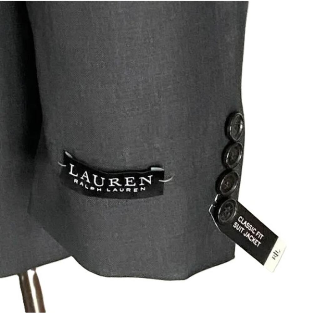 Lauren Ralph Lauren Suit Jacket Men's 43L Ultraflex Classic Fit Wool Grey NEW - Picture 6 of 13